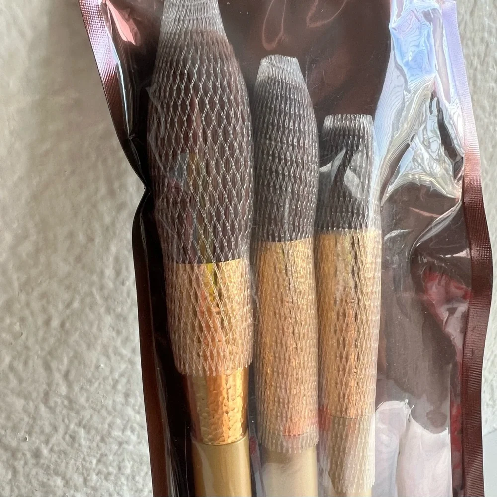 M.O.T.D. Revolve Cosmetics Gold Goddess Makeup Brush 3 Set